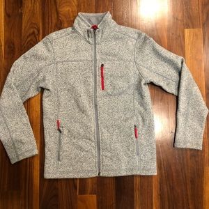 Boys Grey North Face zip up